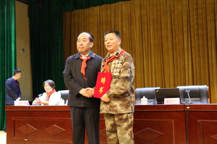 济南市章丘区关工委邀请战斗英雄都昌林作红色英模事迹报告会